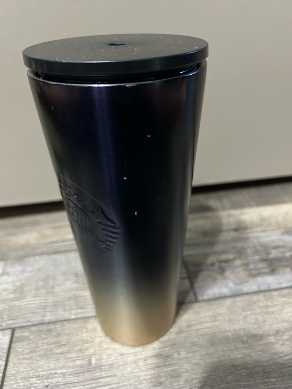 Starbucks Disney 50th Anniversary Travel Tumbler ombre Gold & Black - Picture 5 of 7
